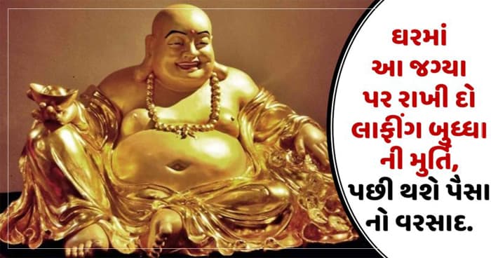 ઘરમાં આ જગ્યા પર રાખી દો લાફીંગ બુધ્ધા ની મુર્તિ, પછી થશે પૈસા નો વરસાદ..
