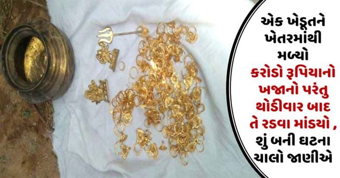 એક ખેડૂતને ખેતરમાંથી મળ્યો કરોડો રૂપિયાનો ખજાનો પરંતુ થોડી વાર બાદ તે રડવા માંડયો, બની એવી ઘટના કે..