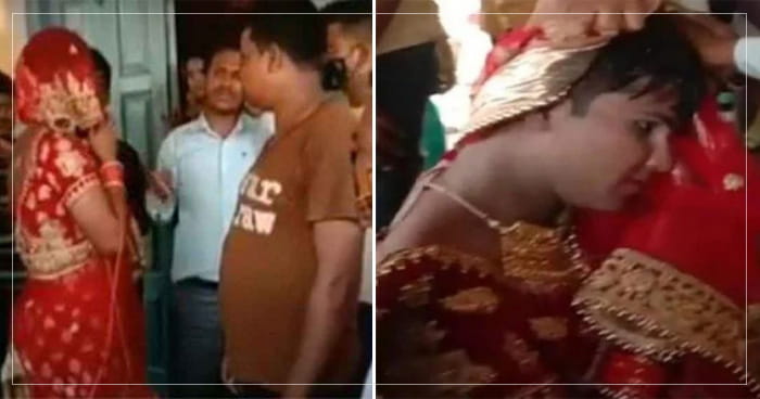 પ્રેમિકાને મળવા દુલ્હન બનીને પહોંચ્યો પ્રેમીના ઘરે, શંકા જતાં પરિવારના સભ્યોએ ઘૂંઘટ ખોલીને જોયું, તો મળ્યો મેથીપાક અને…જુઓ વીડિયો