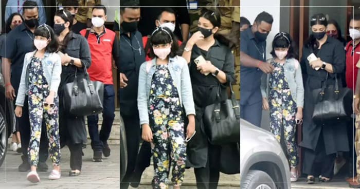 આરાધ્યની હાઈટ મમ્મી ઐશ્વર્યાના ખભા સુધી પહોંચી, ફ્લોરલ જમ્પસૂટ માં ખુબસુંદર લાગી રહી છે બચ્ચન પરિવાર ની લાડલી