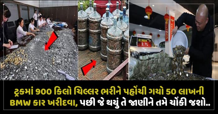ટ્રકમાં 900 કિલો ચિલ્લર ભરીને પહોંચી ગયો 50 લાખની BMW કાર ખરીદવા, પછી જે થયું તે જાણીને તમે ચોંકી જશો