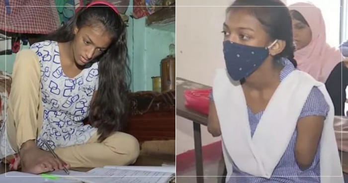 બંને હાથ ગુમાવ્યા છતાં પોતાના પગનો ઉપયોગ કરીને પોતાનું નસીબ બદલ્યું બિહારની તનુએ!