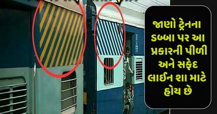 જાણો ટ્રેન ના ડબ્બા પર શા માટે બનાવવામાં આવેલ હોય છે પીળી અને સફેદ પટ્ટી, કારણ છે ખુબ જ ખાસ..