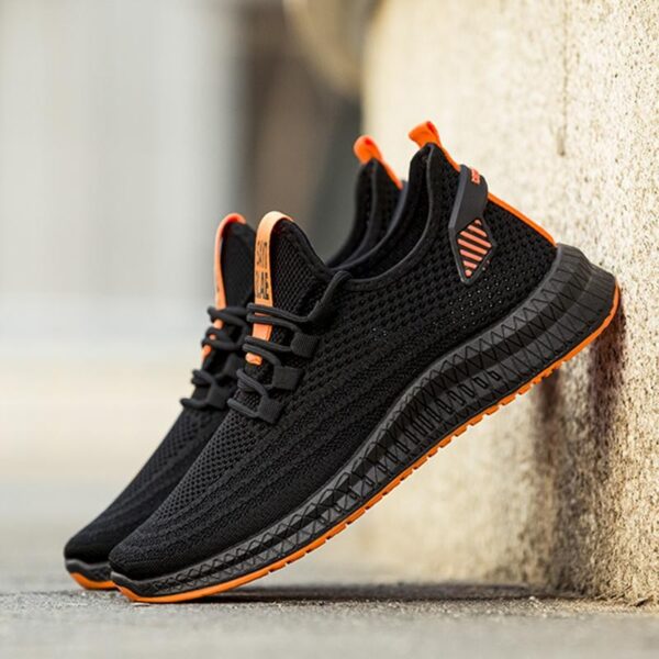 A2shoes 2025 PD-2 Black Orange Fashion flying woven men's running shoes - Image 2
