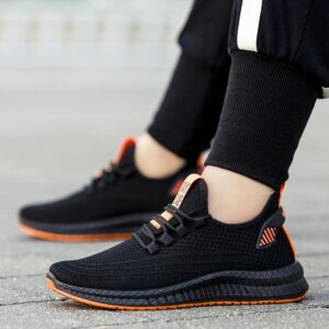 A2shoes 2025 PD-2 Black Orange Fashion flying woven men's running shoes