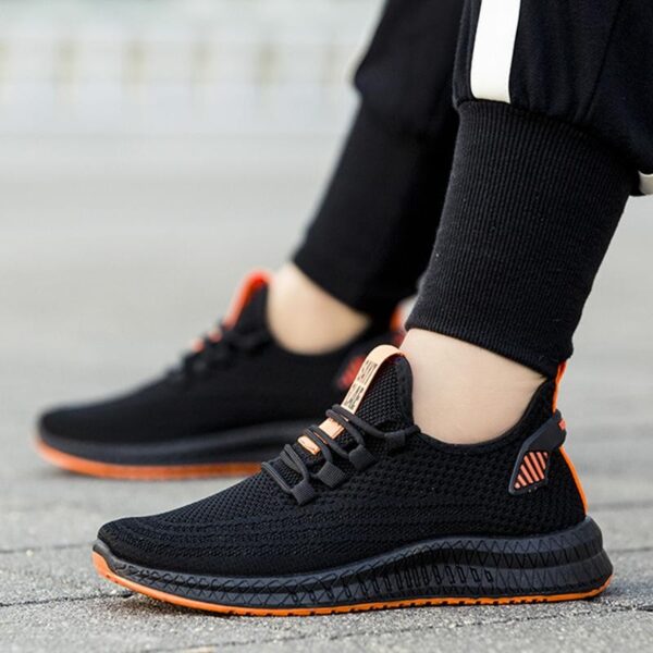 A2shoes 2025 PD-2 Black Orange Fashion flying woven men's running shoes