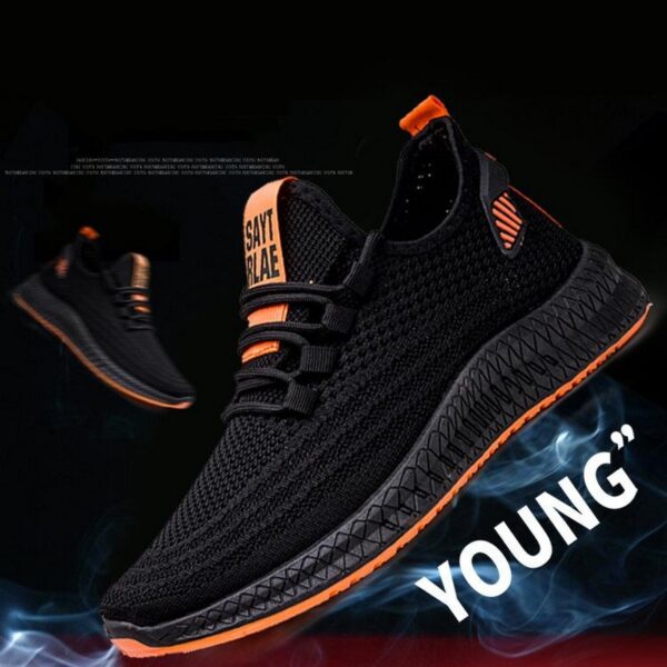 A2shoes 2025 PD-2 Black Orange Fashion flying woven men's running shoes - Image 4