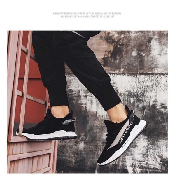 A2shoes 2025 design men's tide shoes flying weaving sneakers Korean version of coconut white shoes for men - Image 4