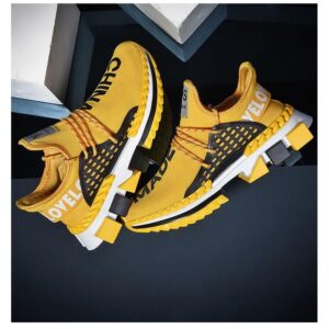 A2shoes New Arrival Mens Air Mesh Breathable Yellow Designer High Quality Fashion Spring Sneaker